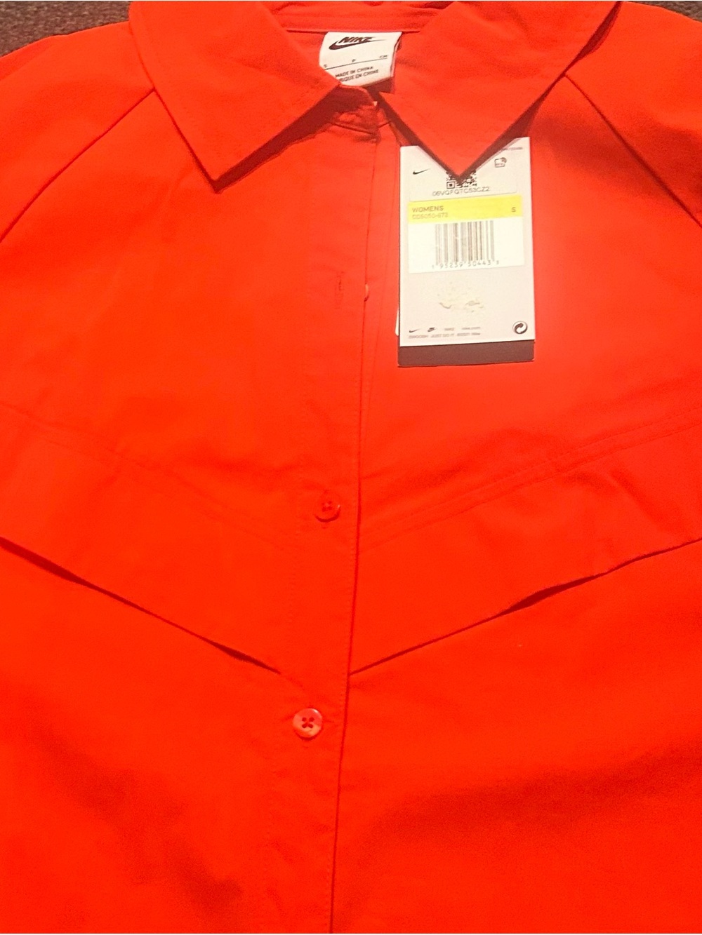 Nike Tomato-Red Button-Up Shirt/Jacket - Picture 7 of 9
